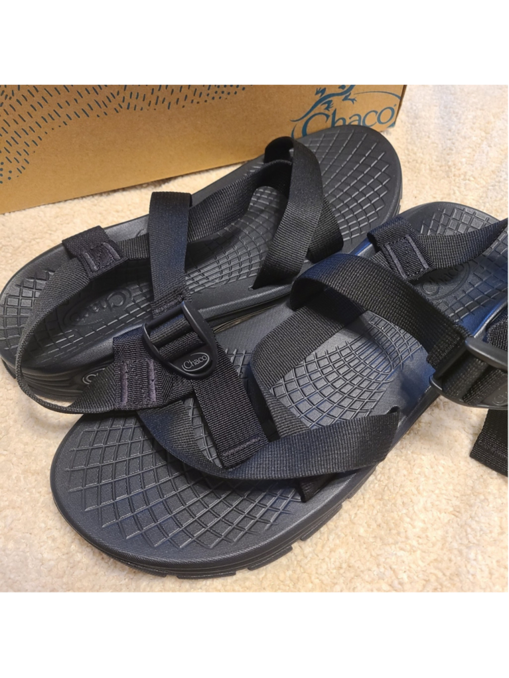 NEW Chaco Mens Zvolv Sandal Noir Black US 13 EU 46 Outdoor Shoes Strappy